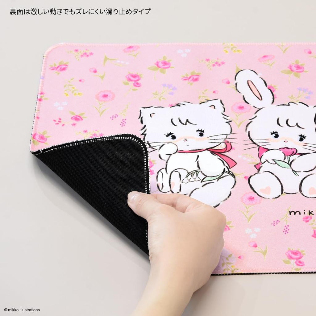 Gourmandise mikko illustrations Desk Mat Pink NMD-11PK