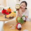 Super Cute Fruit Plush Toy Stuffed Apple Strawberry Watermelon Persimmon Durian Pineapple Plush Doll Soft Pillow Birthday Gift