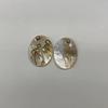 2Pcs/Pack Natural Blister Pearl Oval Shell Charms 28x38mm Single Hole Mother Of Pearl Pendants For DIY Dangle Earrings Ocean Boho Jewelry Making