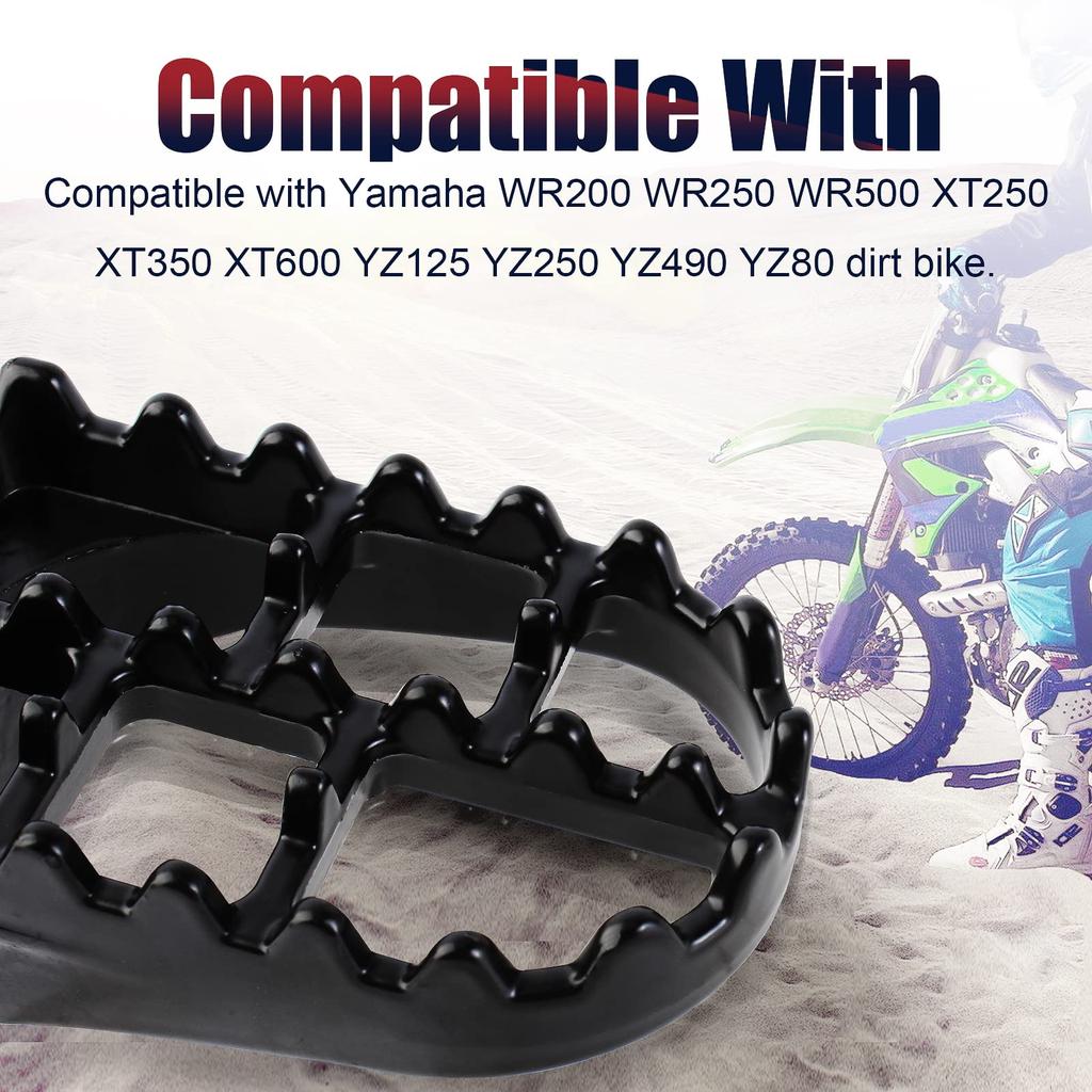 QAZAKY Svart Aluminium Fotpinne Vila Fotstöd Fotpinnar XR50 XR50R XR70R XR70R XR80R