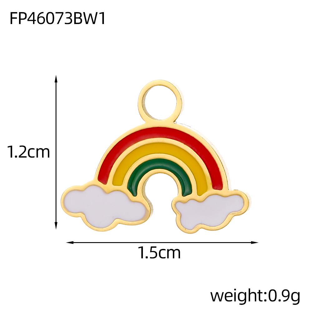 CARLIDANA Multi Designs Diy Rainbow Cherry Pendant Enamel Fashion Jewelry Charms Bracelet Necklace Stainless Steel Pendant