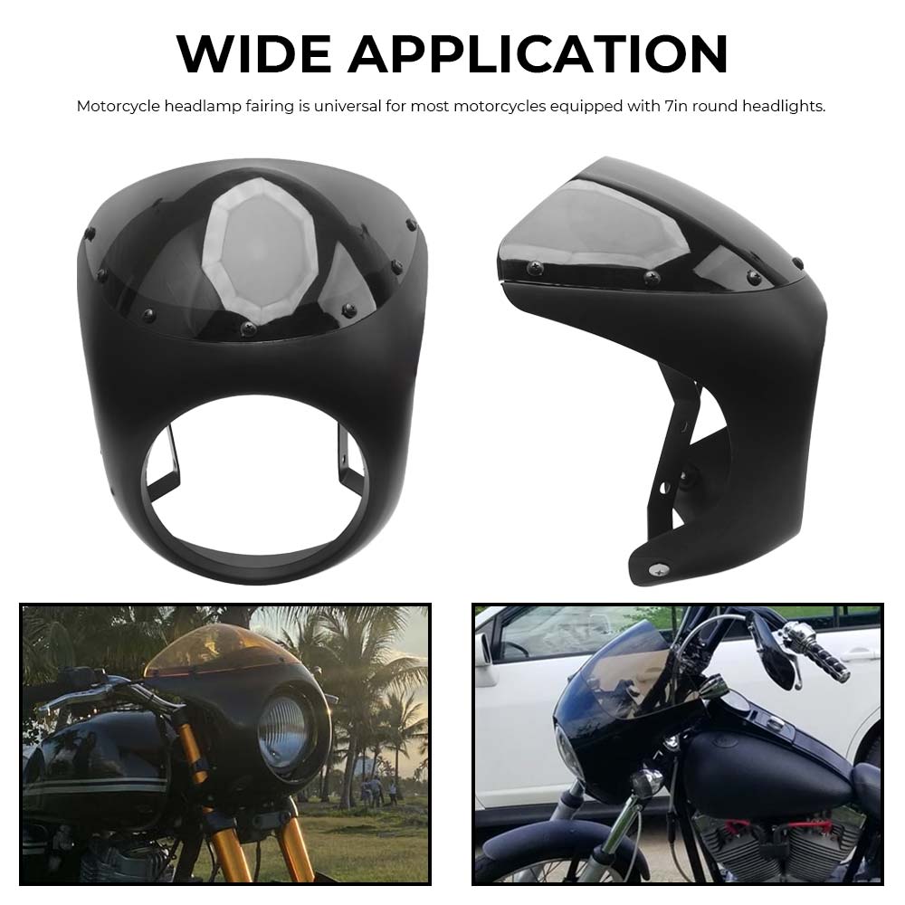 Headlight Fairing Windshield Wind Deflector Black ABS Fit For Motorcycle Headlight Fairing Motorbike Accessories Wind Deflectors