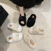 Internet celebrity Mao Mao slippers women's autumn and winter 2025 new outer wear fashionable versatile thick bottom comfortable cross cotton drag