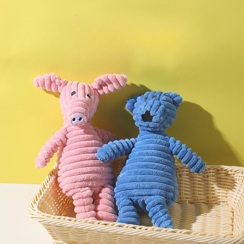 Pet Plush Sound-making ToysDog Interactive Cartoon Simulation Animal Dolls Durable Teething Dolls Pet Entertainment