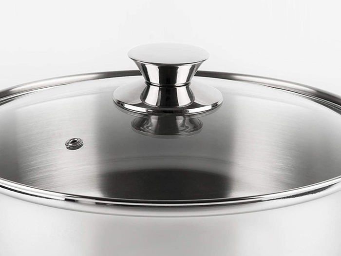 Casserole - Vier - CI22 - Acier inoxydable 18/10 - 22 cm - 3,4 litres