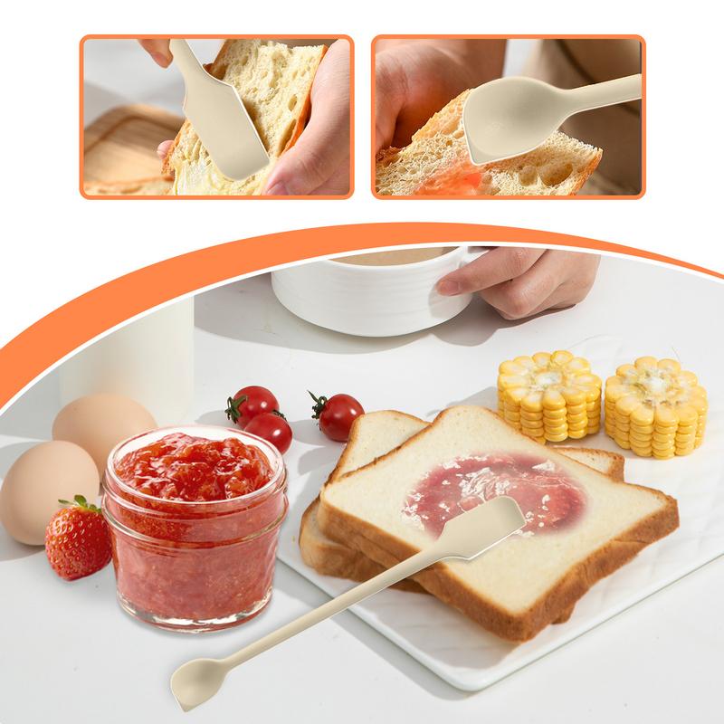 Silicone Double-headed Jam Scraper Kitchen Stirring Stick Spoon Reusable Delicious Spatula for Scraping Cream Jam Baking Tool