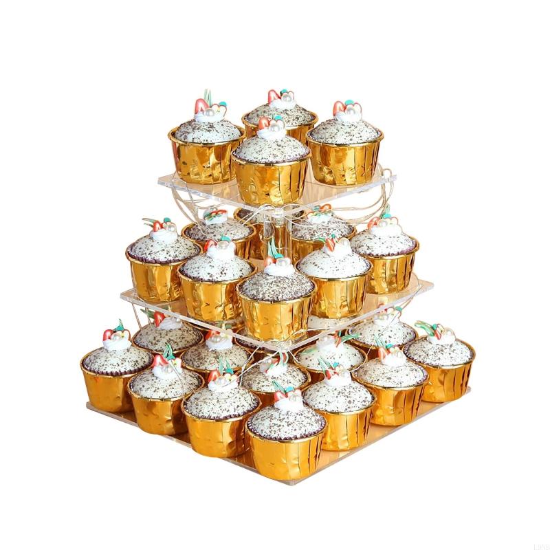 

Dessert Tree Tower for Birthday Wedding Party with LED String Lights 3 Tier Gift
