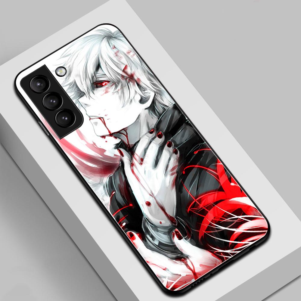Anime Tokyo Ghoul Terror Phone Case For Samsung Galaxy Note 8 9 20 S20 S22 S21 Ultra S8 S9 S10 S10E Plus FE Tempered Glass Shell