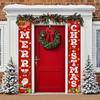 Merry Christmas Porch Sign Carnival Polyester Indoor Outdoor Decor