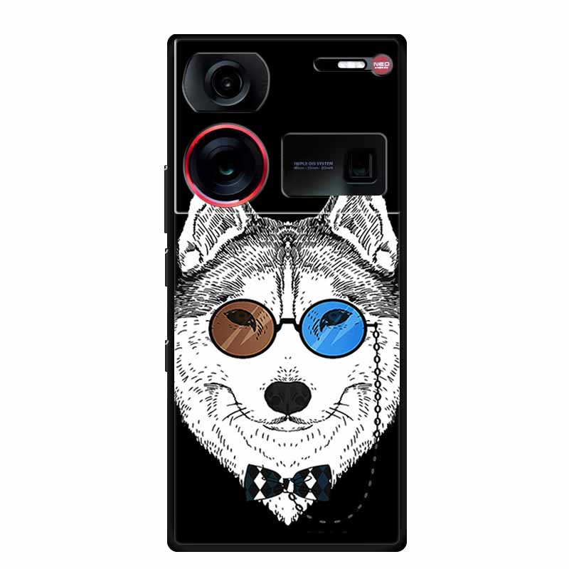 6.8" For ZTE Nubia Z60 Ultra Case Shockproof Black Silicone Soft Phone Case For ZTE Nubia Z60 Ultra Back Cover Case Cute Cartoon