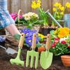 Complete Kids Garden Tool Set with Metal Construction&Wood Handles for Little Hands Planting Digging and Playing Outdoor