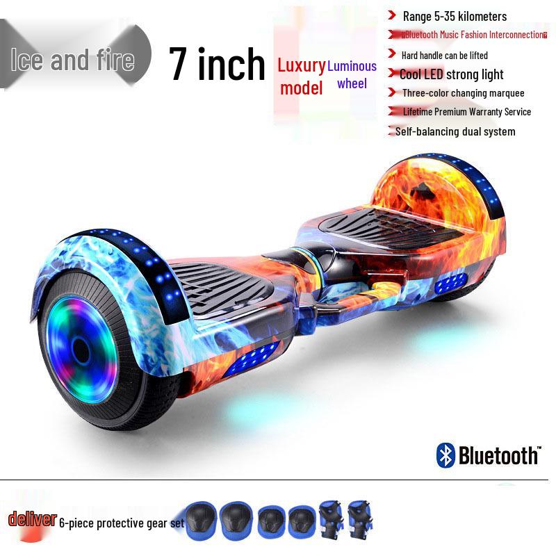 7-Inch Children's & Adults' Bluetooth Balance Scooter - Fast Electric Two-Wheeler