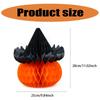 Set of 10 Orange Tissue Pumpkin Decorations Stylish Hanging Honeycomb Sphere for Halloween Festivities