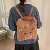 Schoolbag new autumn and winter bag women's fashion handbag Japanese ins casual plush bag cute cartoon bear backpack