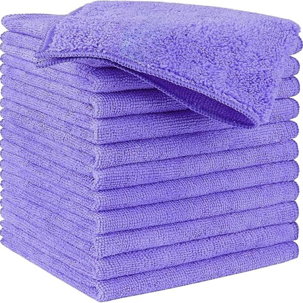 

Dual-Sided Microfiber Towels for Cars Interior Detailing Towel 12 x 12 inch 500GSM Cleaning Rags for Car, Kitchen and Window 5Pcs фиолетовый