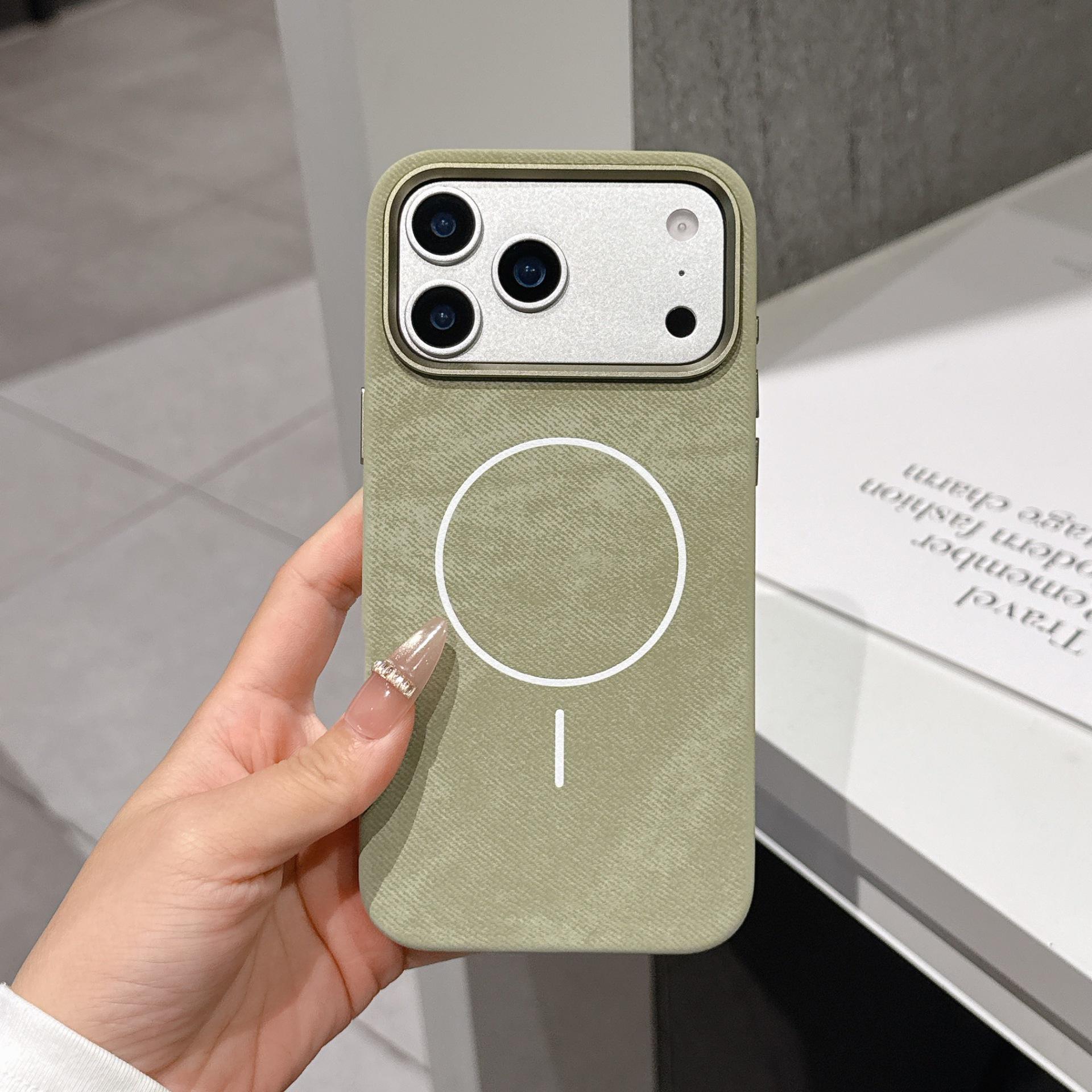 

Magnetic Suction Flannel Skin Feel Case, Drop-Proof Hard Shell for iPhone 17 Pro Max and iPhone 16. 17 Pro Max