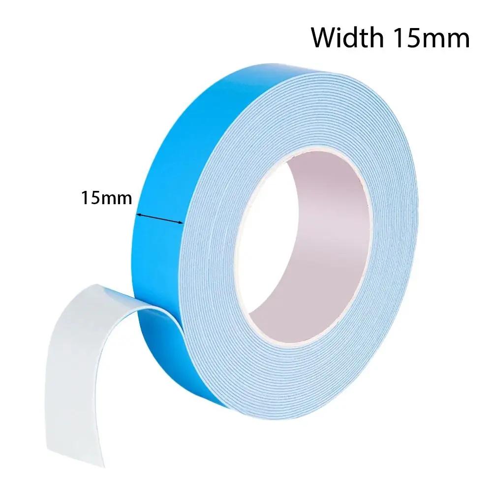 10Meters/Roll Blue Film White Double Sided Tape Sponge Strip 10-30mm Width Multifunctional PE Foam Strong Self Adhesive Tape
