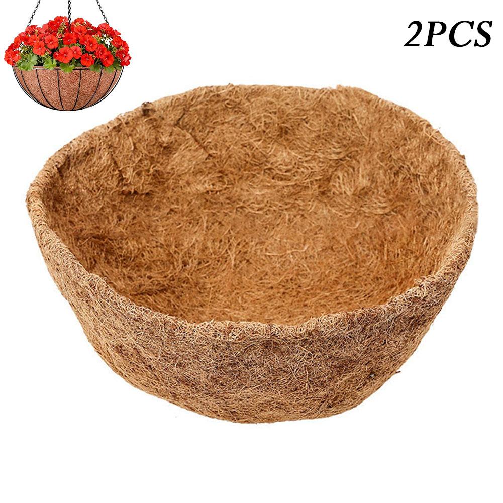 Natural Fiber Liners Hanging Basket Liner, Round Coconut Fiber Replacement Liners For Flowers, Indoor Outdoor Garden