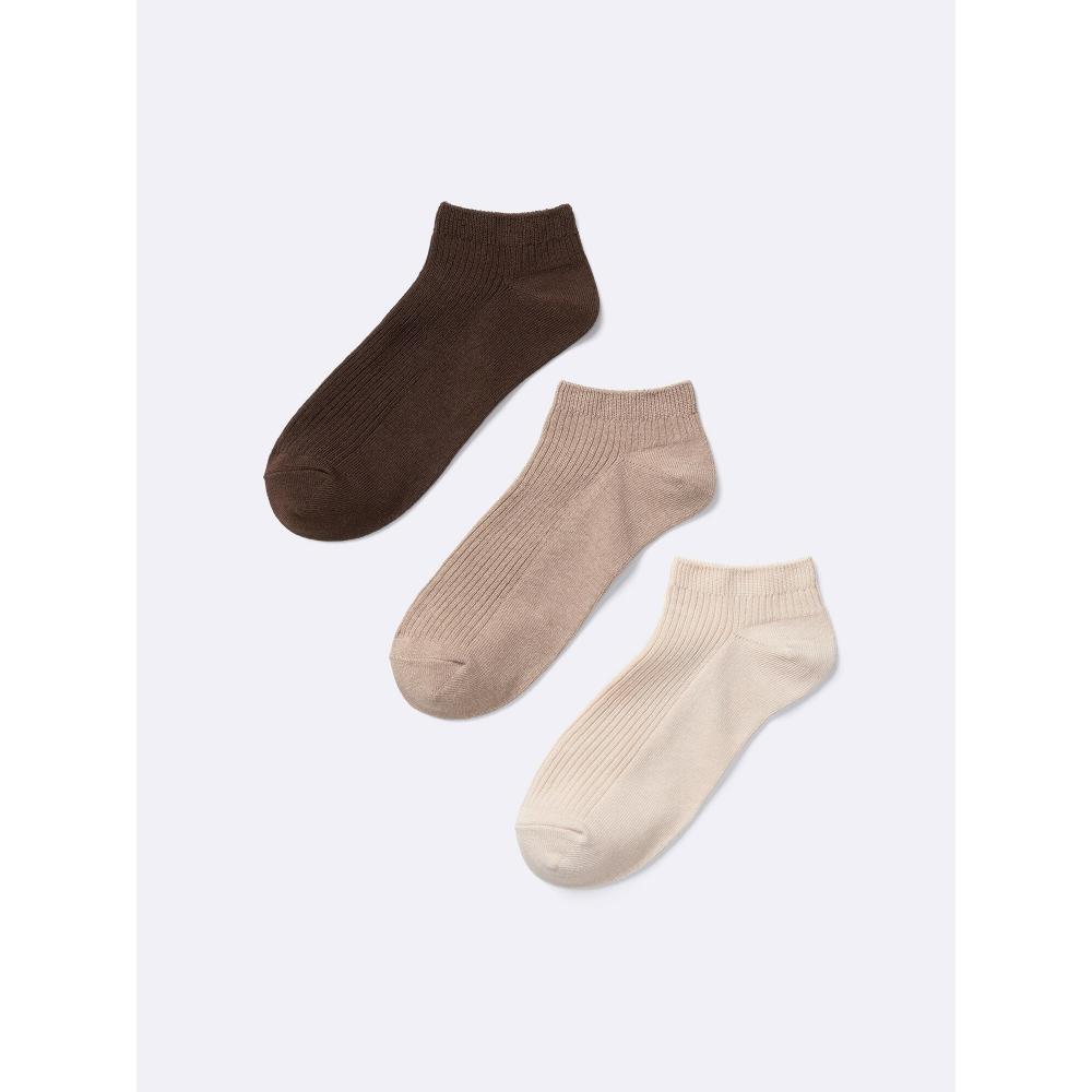 Gu Rib Color Short Socks 3p