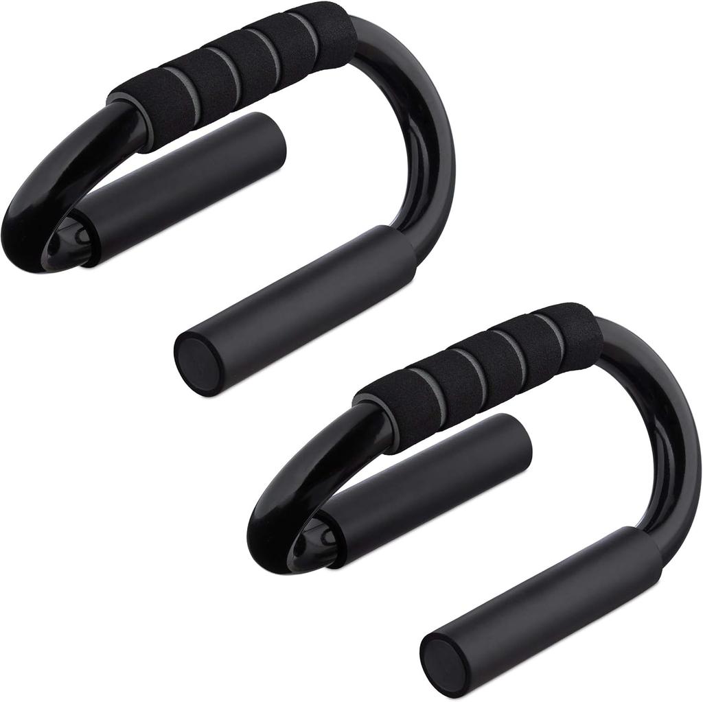 Relaxdays Push-up Handles Set of 2, Anti-Slip, Black