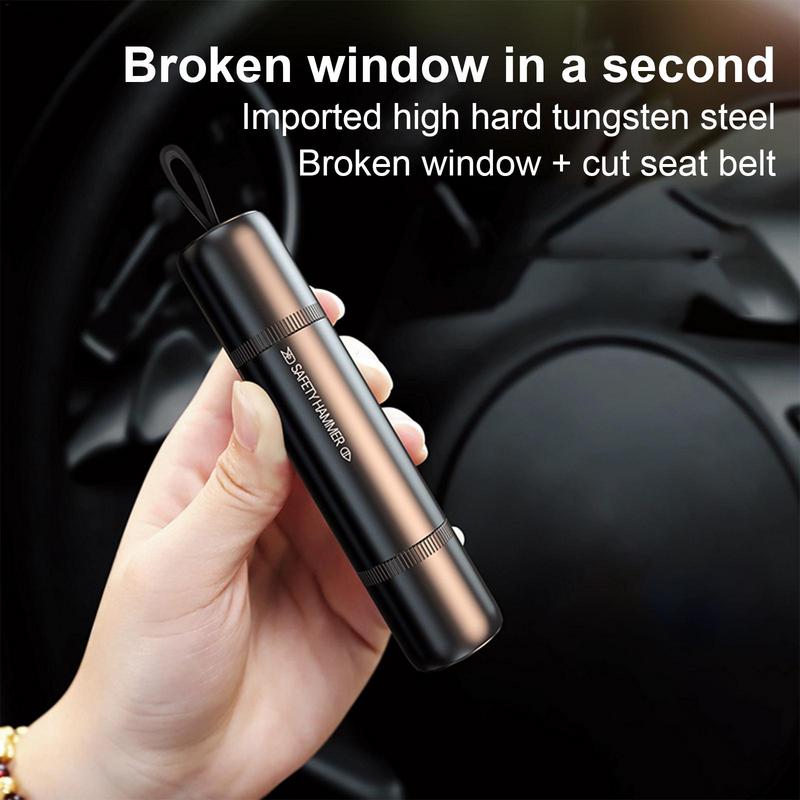 Car Safety Hammer With Seat Belt Cutter 2-in-1 Window Glass Breaker Compact Emergency Hammer For Auto Life-saving Rescue Tool