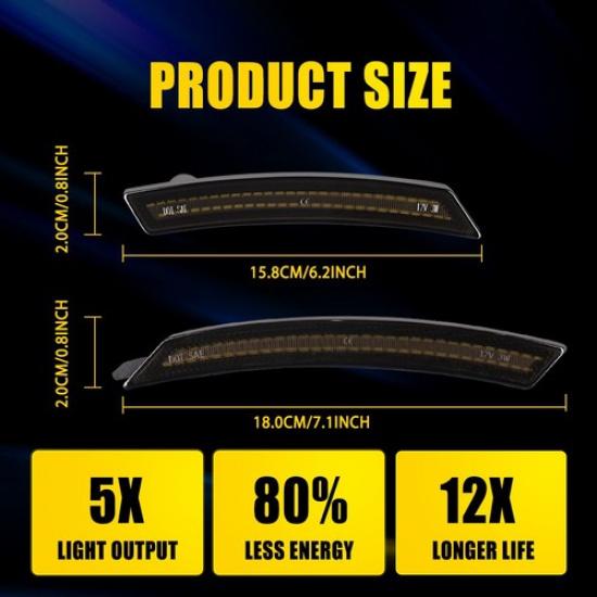 Für Mini Cooper R55 R56 R57 R58 R59 R60 Vorne Hinten LED Seitenmarkierungsleuchten Kotflügelbeleuchtung