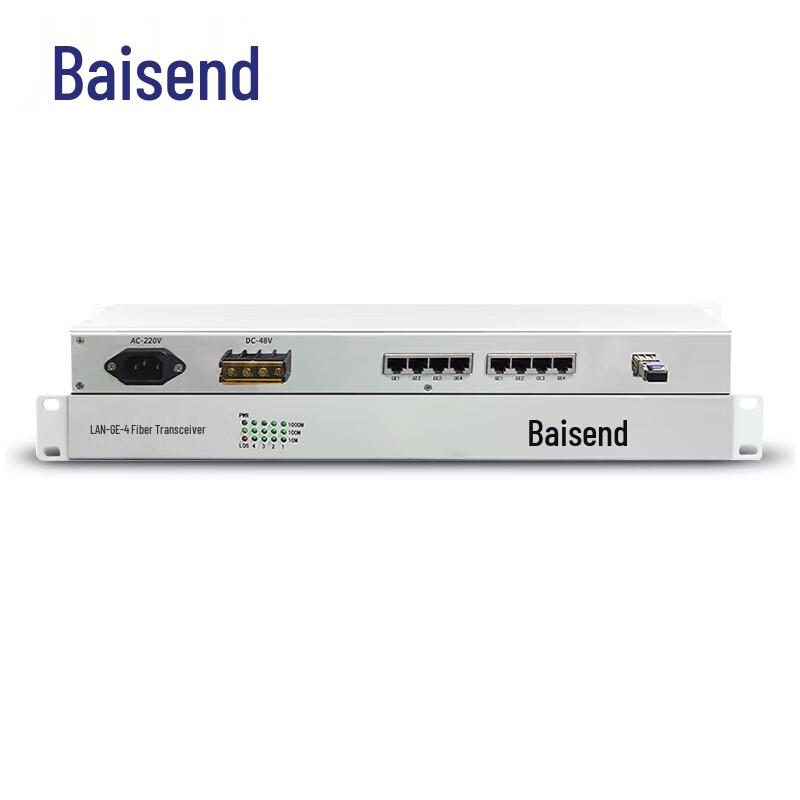 

Baisende 8-Port Gigabit to 10G LC Single-Fiber Isolated Media Converter Pair