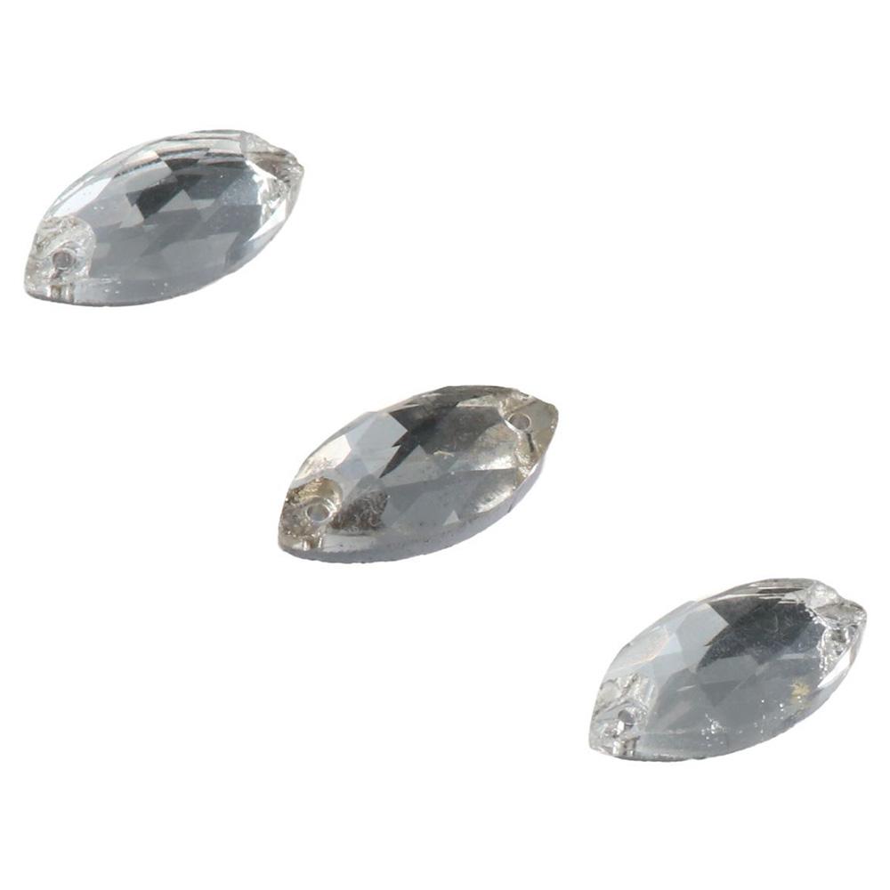 36pcs Clear Sewing Stone Crystals Glass Rhinestones DIY Crafts Holes  for Costume