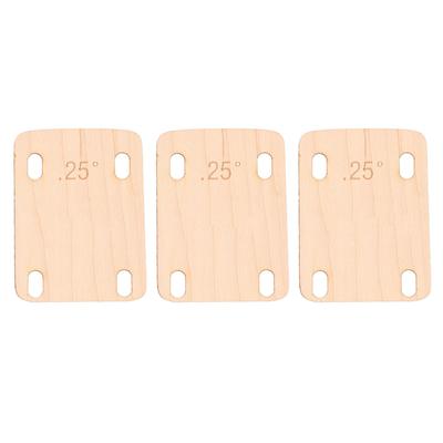 Espaçador de Maple para Braço de Guitarra Elétrica Peça de Reposição para Instrumento 3 peças