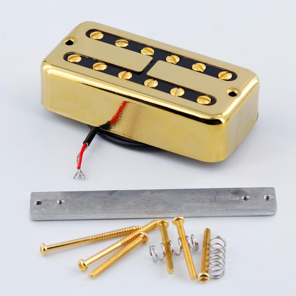 FLEOR Alnico II Electric Guitar Neck/Bridge Humbucker Pickup for FT Style Guitar, Chrome/Gold