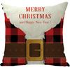 New Santa Claus Christmas Tree Printed Cushion Car Sofa Cushion Set Christmas Decoration