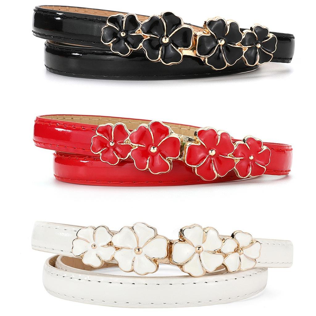 High-end Retro Vintage Silver Buckle Imitation Leather Velvet Matte Imitation Leather Women's Belt with Skirt Suit Coat Jeans