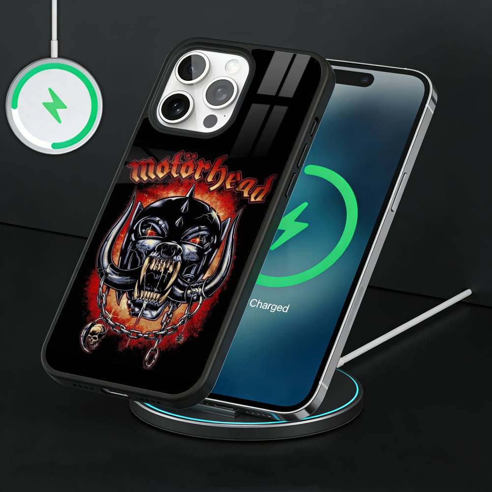 M-Motorhead Rock Band Phone Case For iPhone17,16,15,14,13 Plus,Pro Max Magnetic For Magsafe Wireless Charging