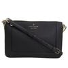 Kate Spade Lena Double Compartment Crossbody Shoulder Outlet Brand Women's Bag, KH430, Black, Leather.