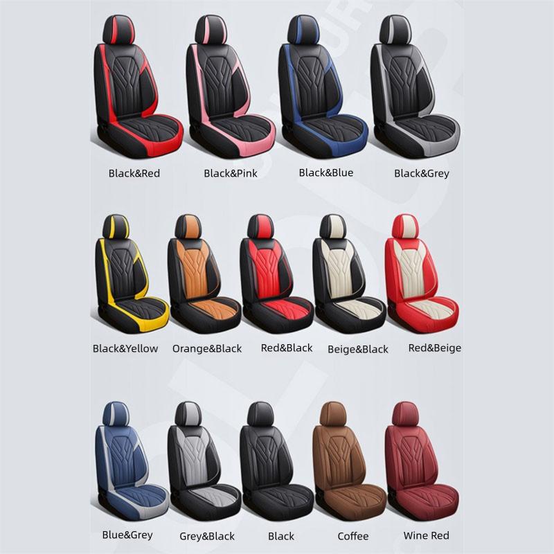 

1 шт. Чехлы на сиденья для автомобилей Водонепроницаемые износостойкие кожаные подушки для автомобильных сидений Универсальные чехлы для салона автомобиля Защитные чехлы для сидений для большинства автомобилей 1PC красный/чёрный