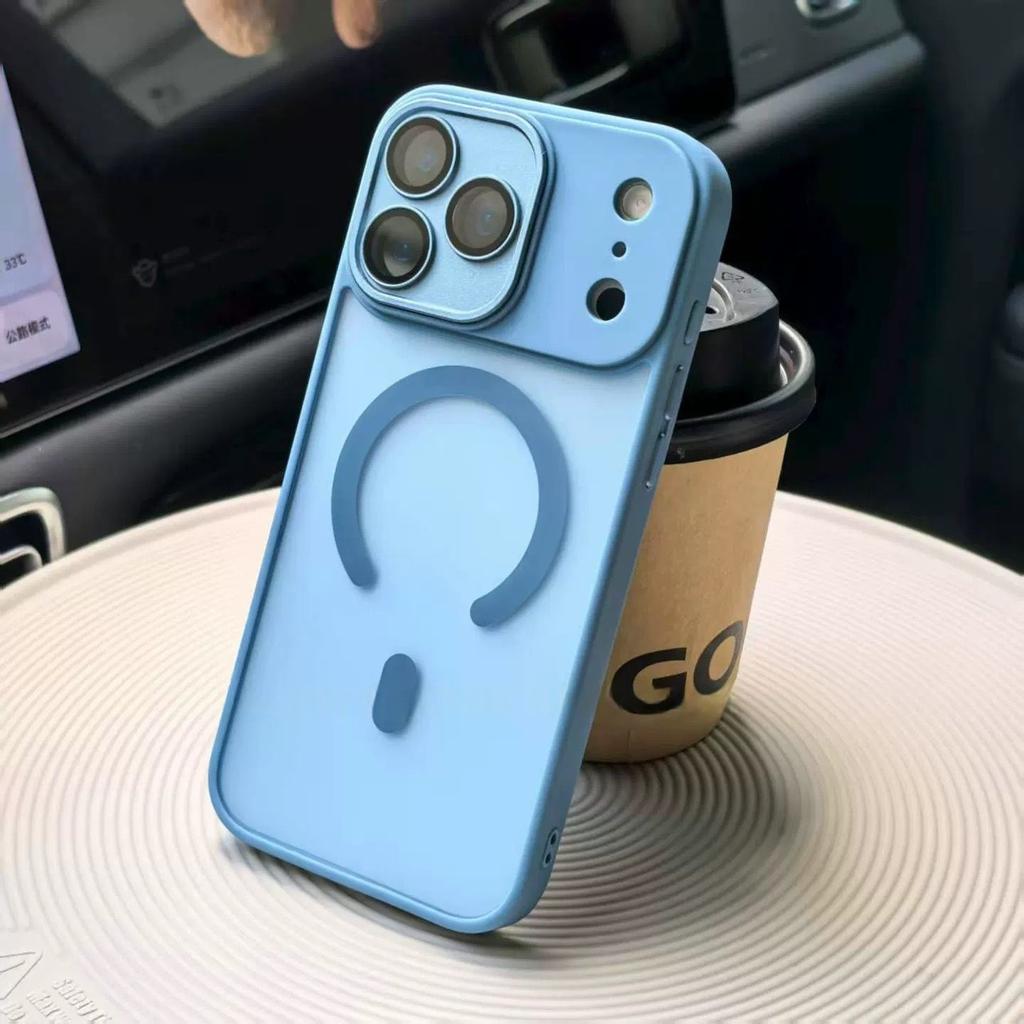 Original Matte Translucent Lens Protect Magsafe Phone Case For iPhone 17 17 Air 17Pro 17 Pro Max Magnetic Wireless Charge Cover
