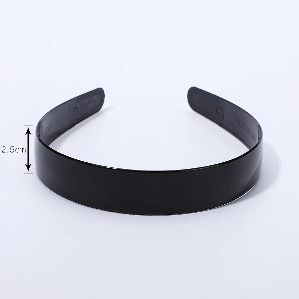 1/7pcs Simple Women Headbands Fashion Head Band for Girls Solid Black Color Casual Hair Accessories Plastic Headbans