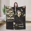 Michaels Jacksons Bad 1988 Pop Music Blanket Flannel  Winter  Lightweight Throw Blankets for Sofa Travel Plush Thin Quilt