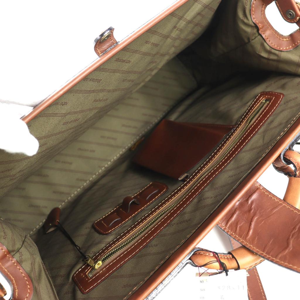 Very Good RED BRIDGE Business bag Genuine Leather Doctor's Bag Brown mens Used