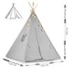 Nukido Children's Teepee Tent With Lights - Gray