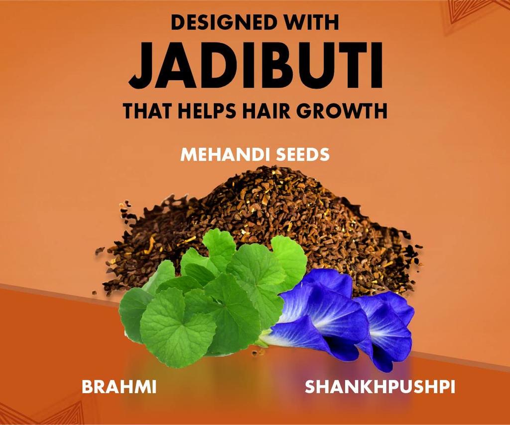 UrbanGabru Ayurvedic Jadibuti Hair Oil for Hair Fall Control and Hair Growth with Natural Herb - 200 Ml