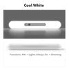 Striscia LED Sensore di movimento PIR Accensione/spegnimento automatico LED USB ricaricabile Nero Alluminio Illuminazione per mobili da cucina Illuminazione notturna a LED