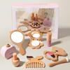 Children's Beech Wood Makeup Play Set - Educational Toy for Girls