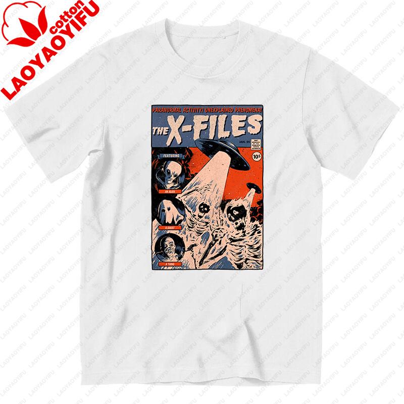 Harajuku Retro The X Files Film TShirts Unisex Women Fashion Short Sleeve Tops Classic Movie Graphic T Shirt Summer Oversized Tee