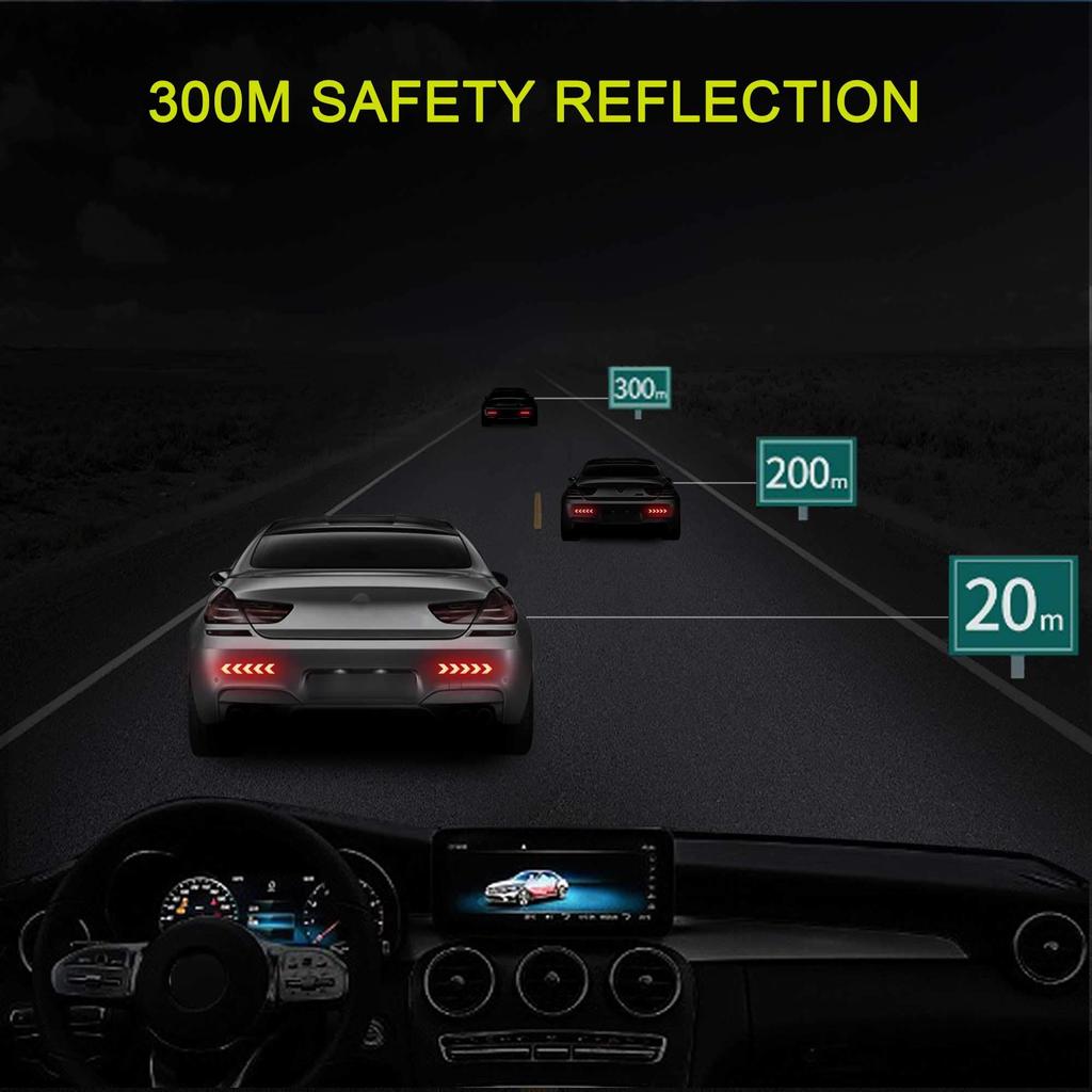 TOMALL 20 Strong Reflective Arrow Decal for Car High Brightness Night Visibility Diamond Grade