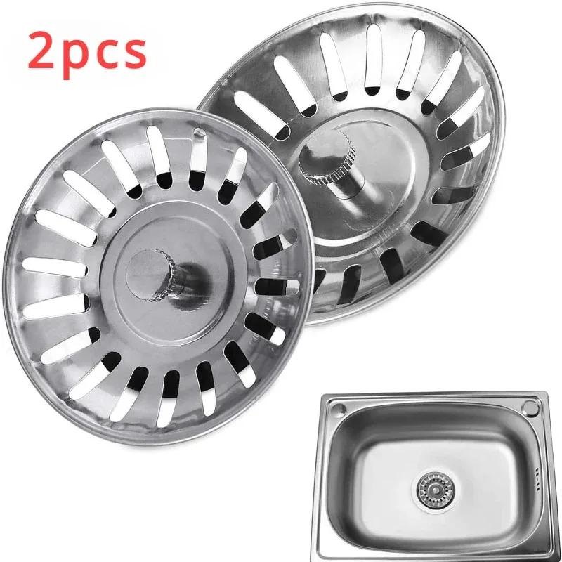 2PCS Kitchen Sink Strainer And Stopper Set Waste Plug Filter for Sink Drain Easy-Clean Tools for Kitchen Use