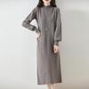 Women Sweater Dress 100% Wool MODERN NEW SAGA Turtleneck Knit Long Pullover Winter Jumpers Wool Long Dress Female