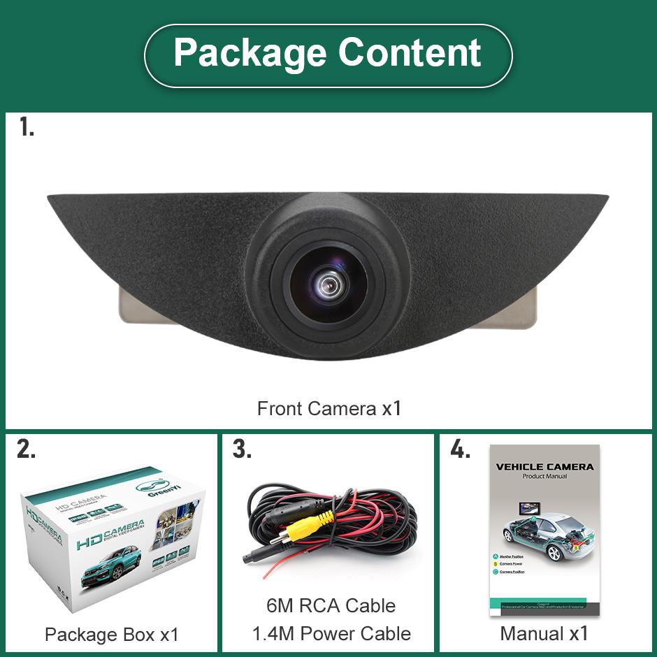 Cameră de vedere frontală CCD AHD 1080P cu logoul vehiculului pentru Nissan Xtrail T30 Tiida Qashqai J10 J11 Pathfinder March Patrol 370Z