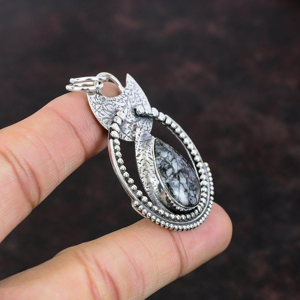 Pinolith Jasper Pendant 925 Sterling Silver Pendant Brand New Gemstone Jewelry Unique Design Pendant Handmade Decent Jewelry Gift For Friend