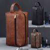 Men Business Travel Wash Toiletry Bag Waterproof PU Leather Bathroom Shaving Tools Organizer Pouch Cosmetic Bag Women Need Bag